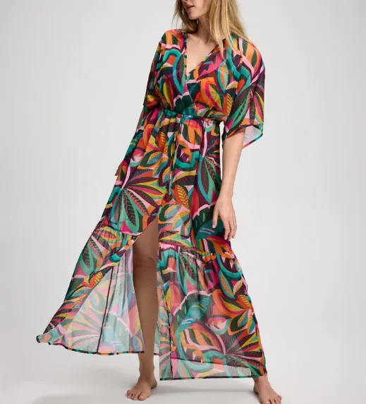 Multi Chiffon Cover Up Dress